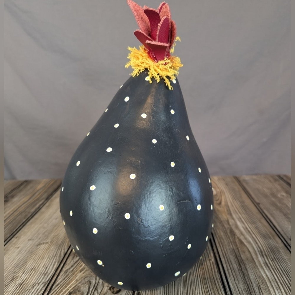 Painted Gord chicken/hen handmade - Picture 4 of 8
